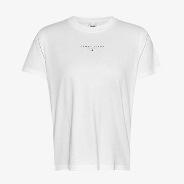  Tommy Jeans Regential Logo + Kadın Beyaz T-Shirt