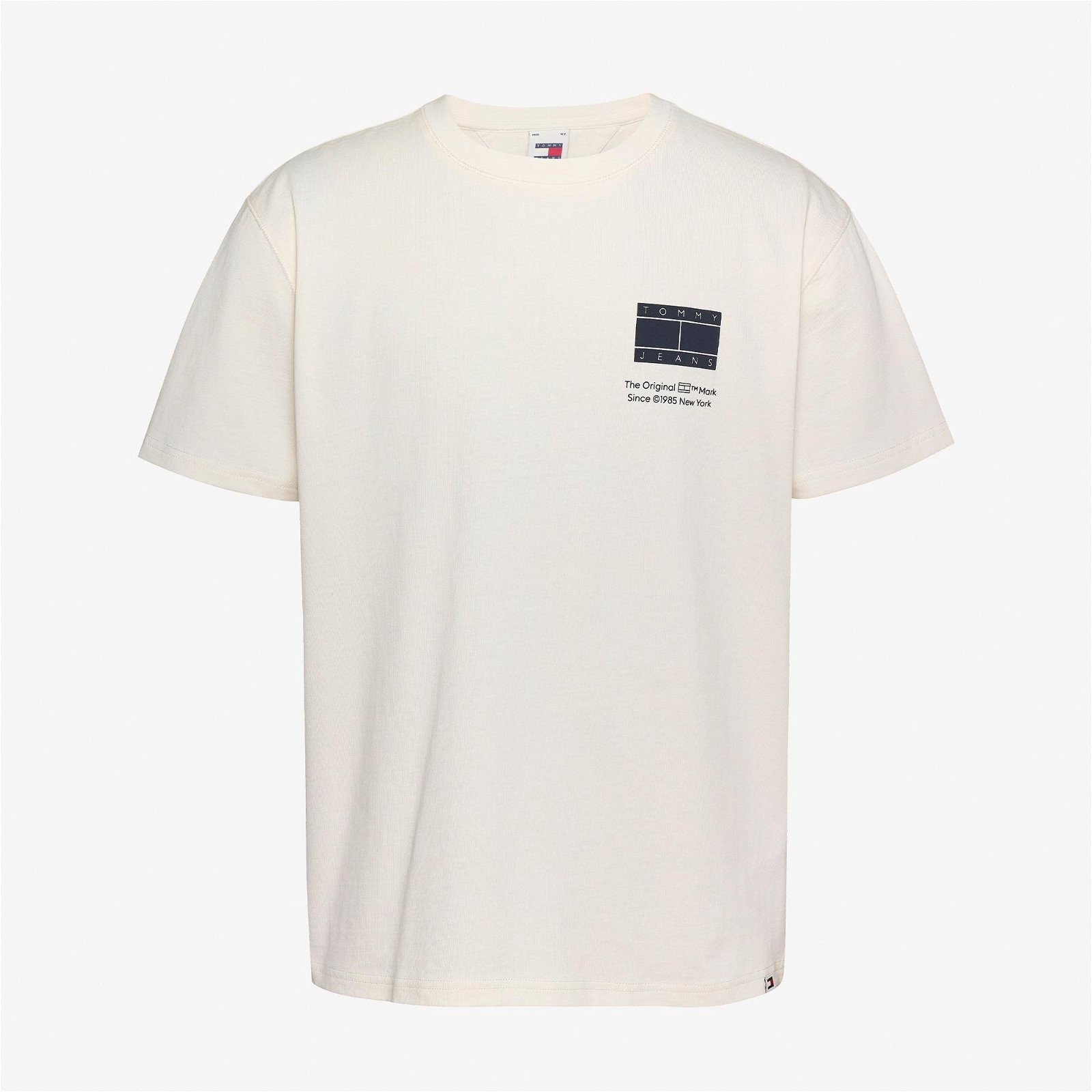 Tommy Jeans Regential Flag Erkek Beyaz T-Shirt