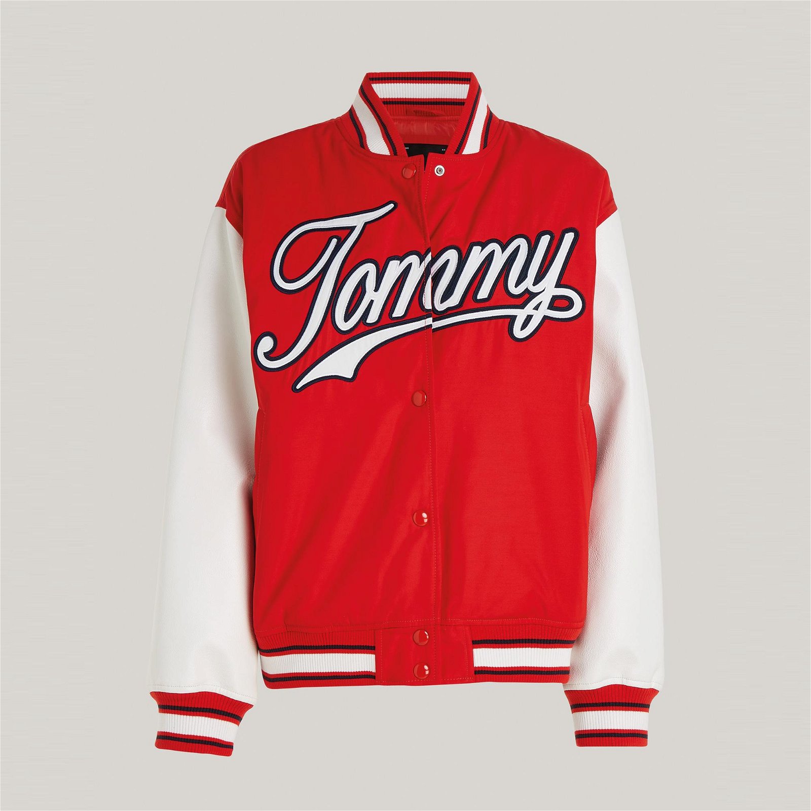 Tommy Jeans Letterman Kadın Kırmızı Ceket