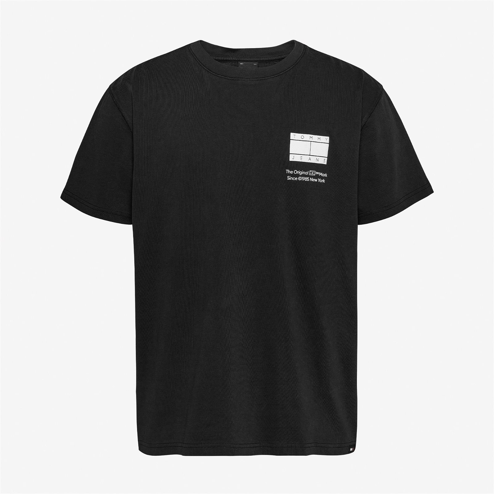Tommy Jeans Regential Flag Erkek Siyah T-Shirt