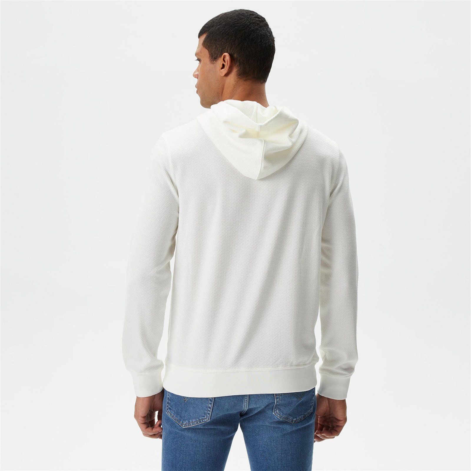 Guess Brand New Erkek Beyaz Sweatshirt