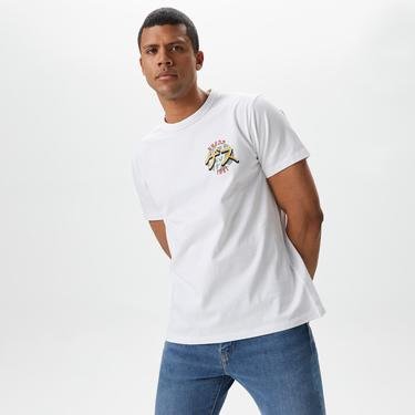  Guess Ss CN California Erkek Beyaz T-Shirt