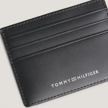  Tommy Hilfiger Leather Holder Erkek Siyah Kartlık