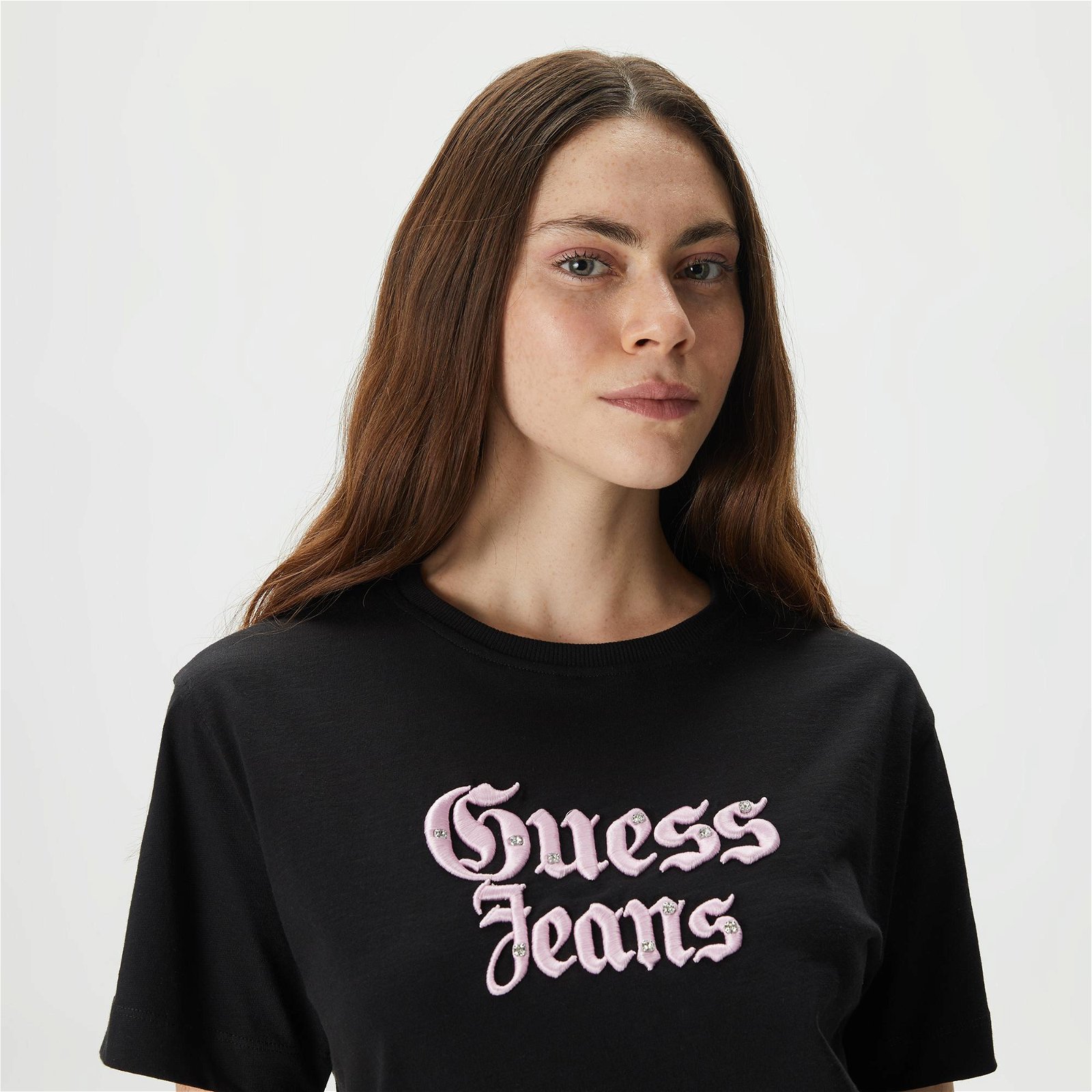 Guess Ss CN Gothic Kadın Siyah T-Shirt