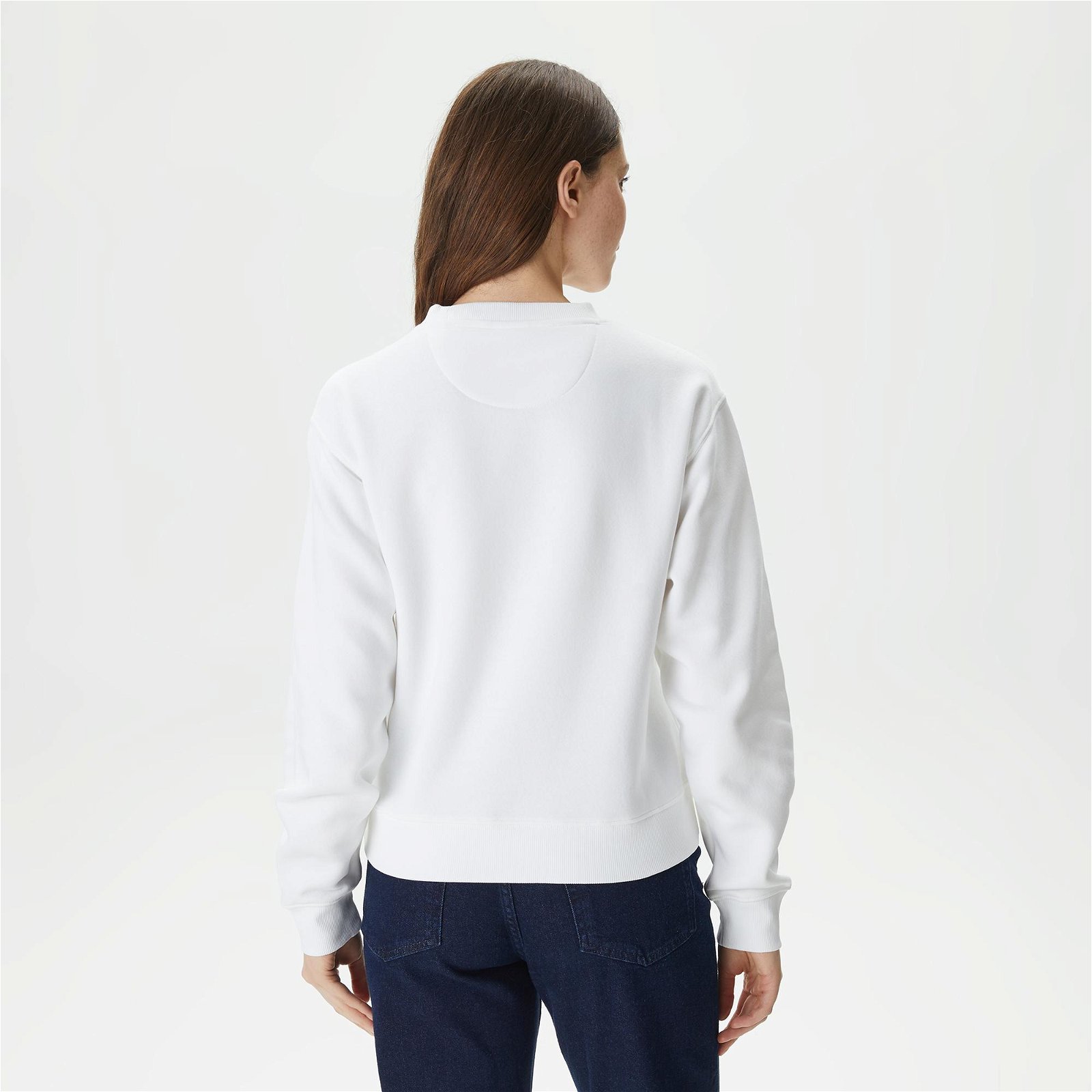 Guess CN Stones Kadın Beyaz Sweatshirt