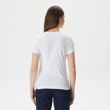  Guess Ss CN icon Kadın Beyaz T-Shirt