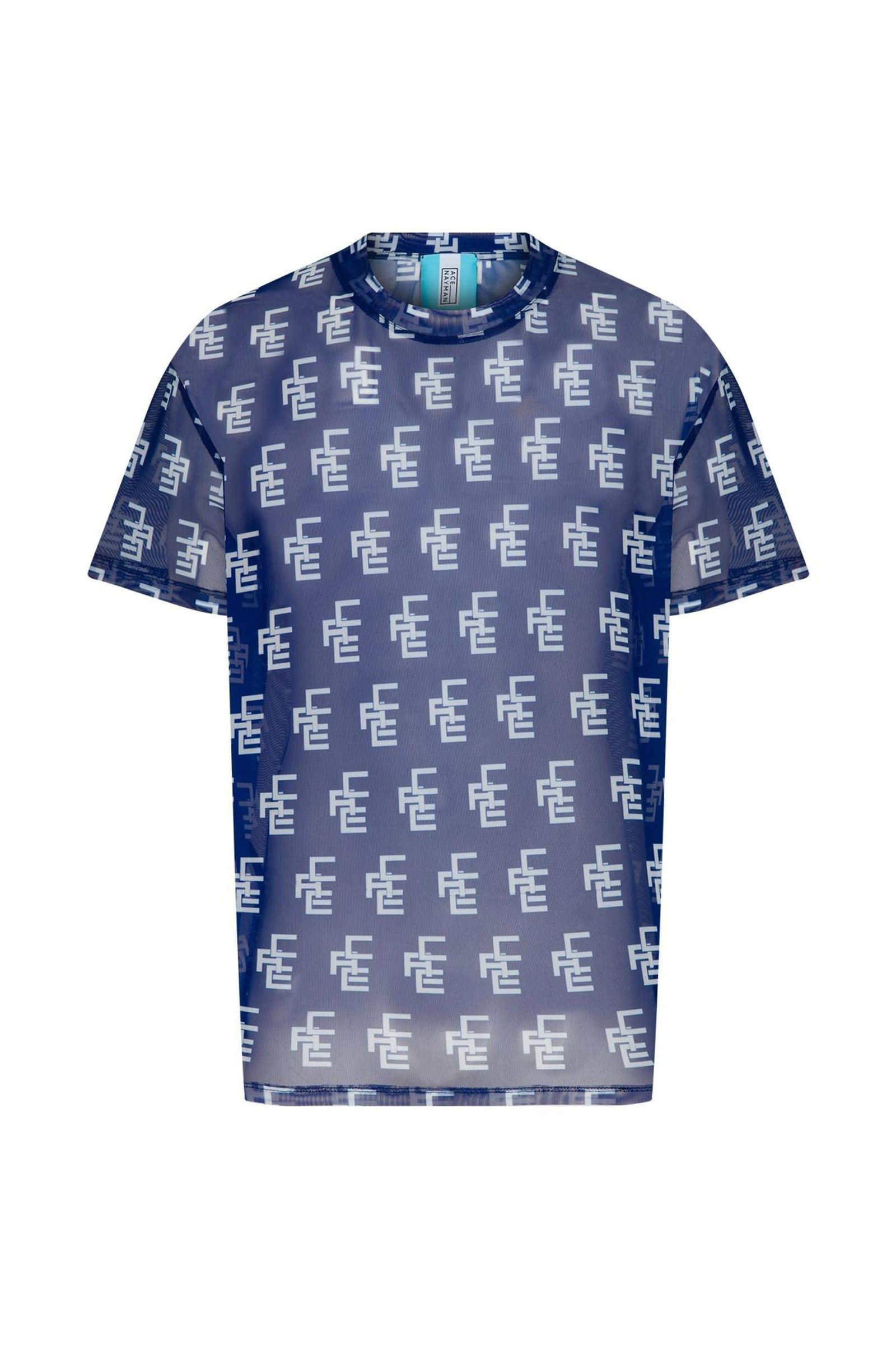 Ace Nayman Erkek Arthur Monogram Tül T-shirt