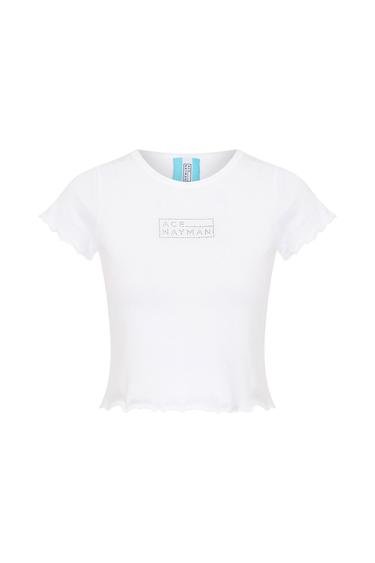  Ace Nayman Kadın Anya Beyaz T-shirt