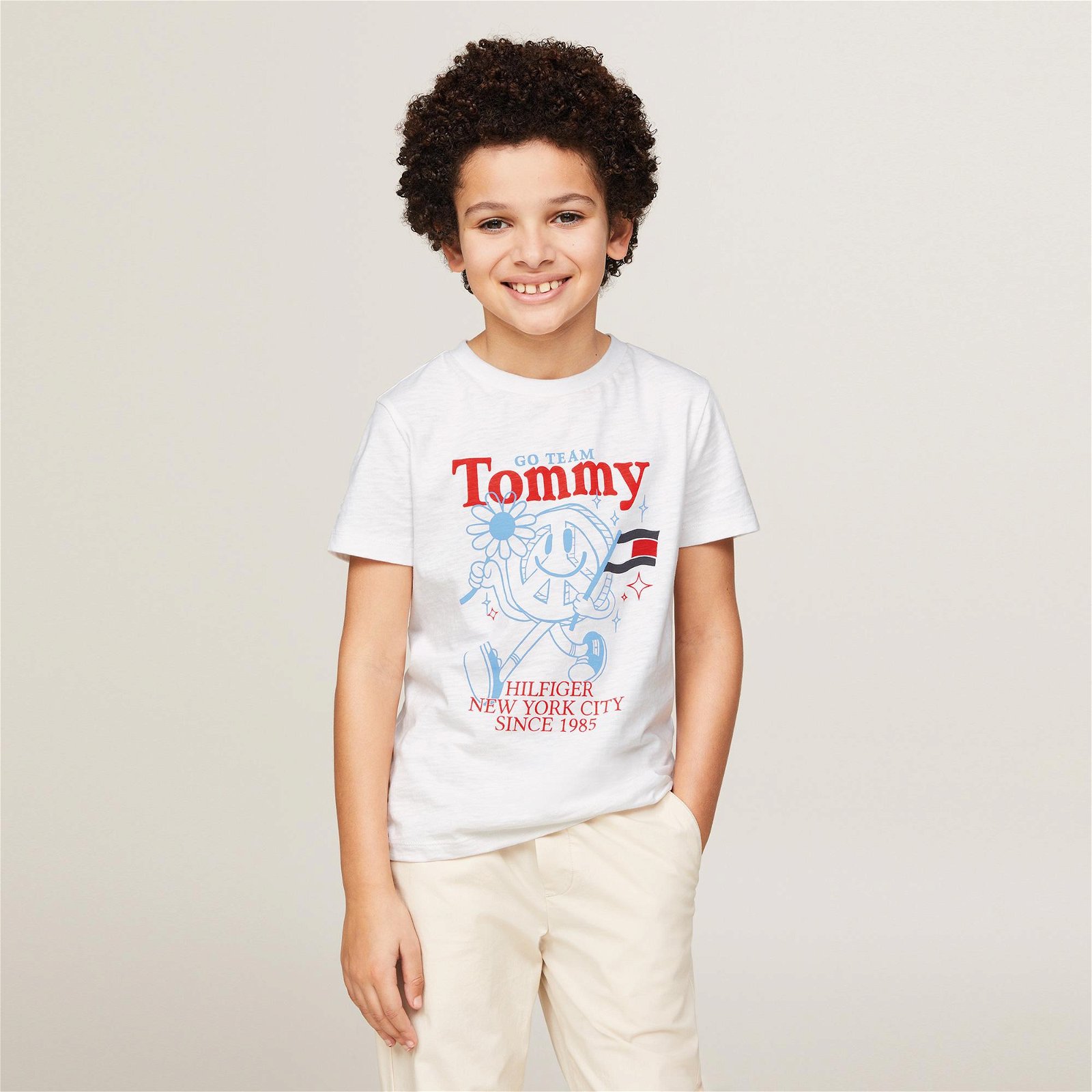 Tommy Hilfiger Fun S/S Çocuk Beyaz T-Shirt