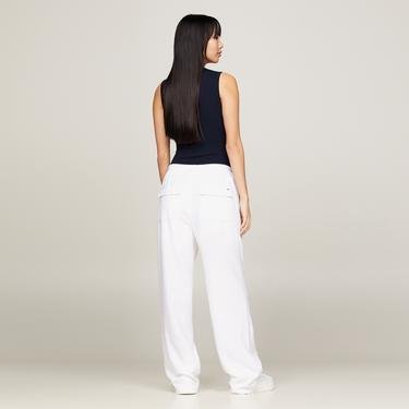  Tommy Jeans Harper Linen Kadın Beyaz Pantolon