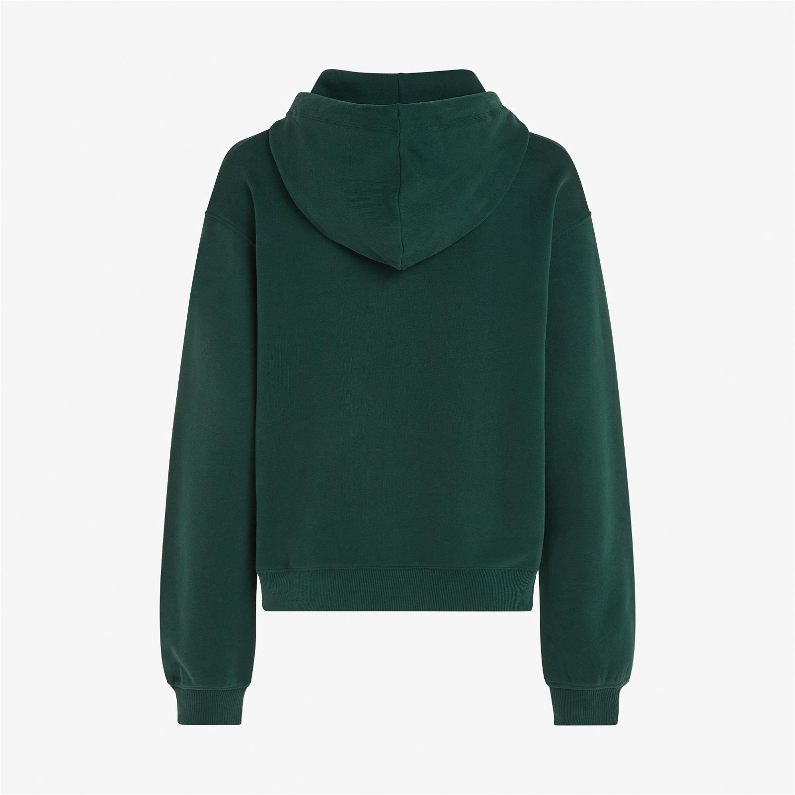 Tommy Hilfiger Reg Monotype Flock Hoodie Kadın Yeşil Sweatshirt