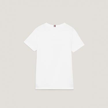 Tommy Hilfiger Logo Erkek Çocuk Beyaz T-Shirt