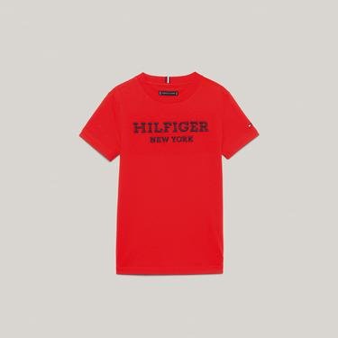  Tommy Hilfiger New Monotype Erkek Çocuk Kırmızı T-Shirt