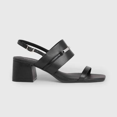  Calvin Klein Squared Block Heel Kadın Siyah Topuklu Ayakkabı