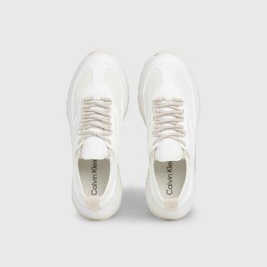  Calvin Klein 2 Piece Sole Runner Kadın Beyaz Sneaker