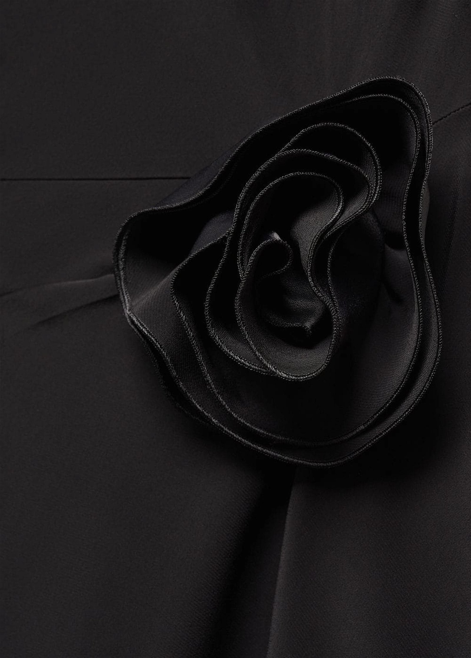 Mango Kadın Maksi Çiçekli Asimetrik Elbise Siyah