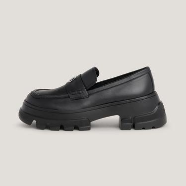  Tommy Jeans Chunky Loafer Kadın Siyah Ayakkabı