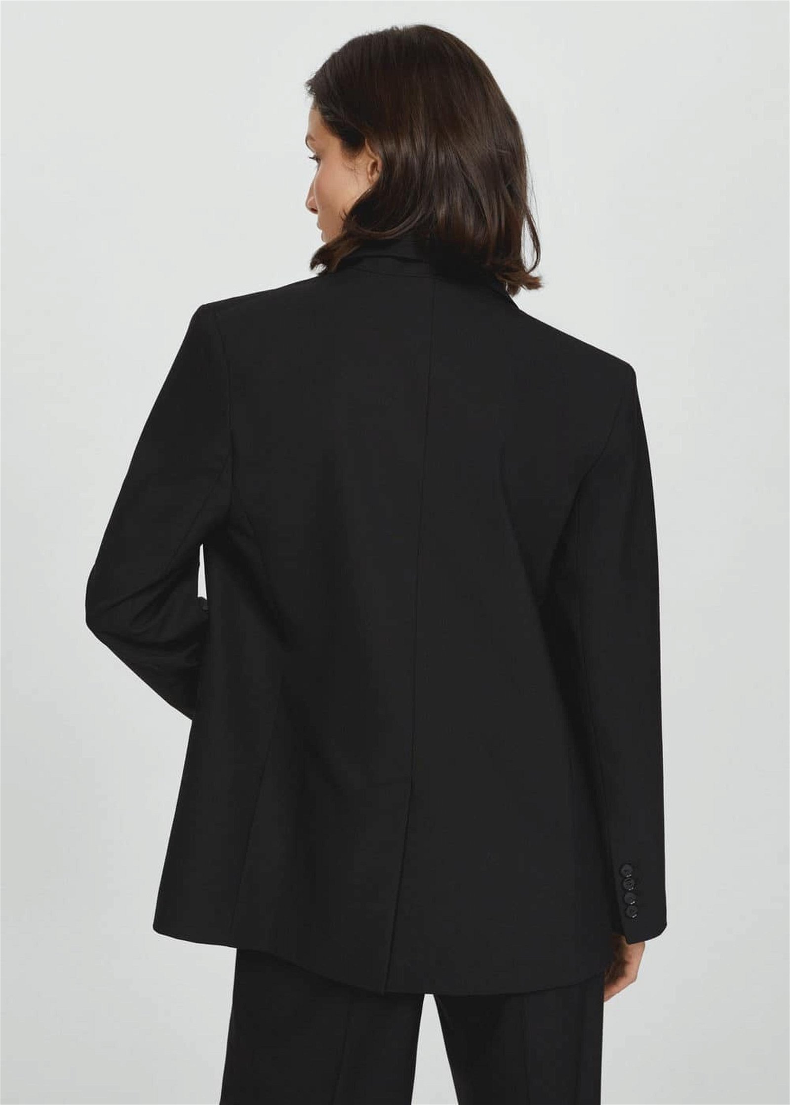 Mango Kadın Düğmeli Blazer Ceket Siyah
