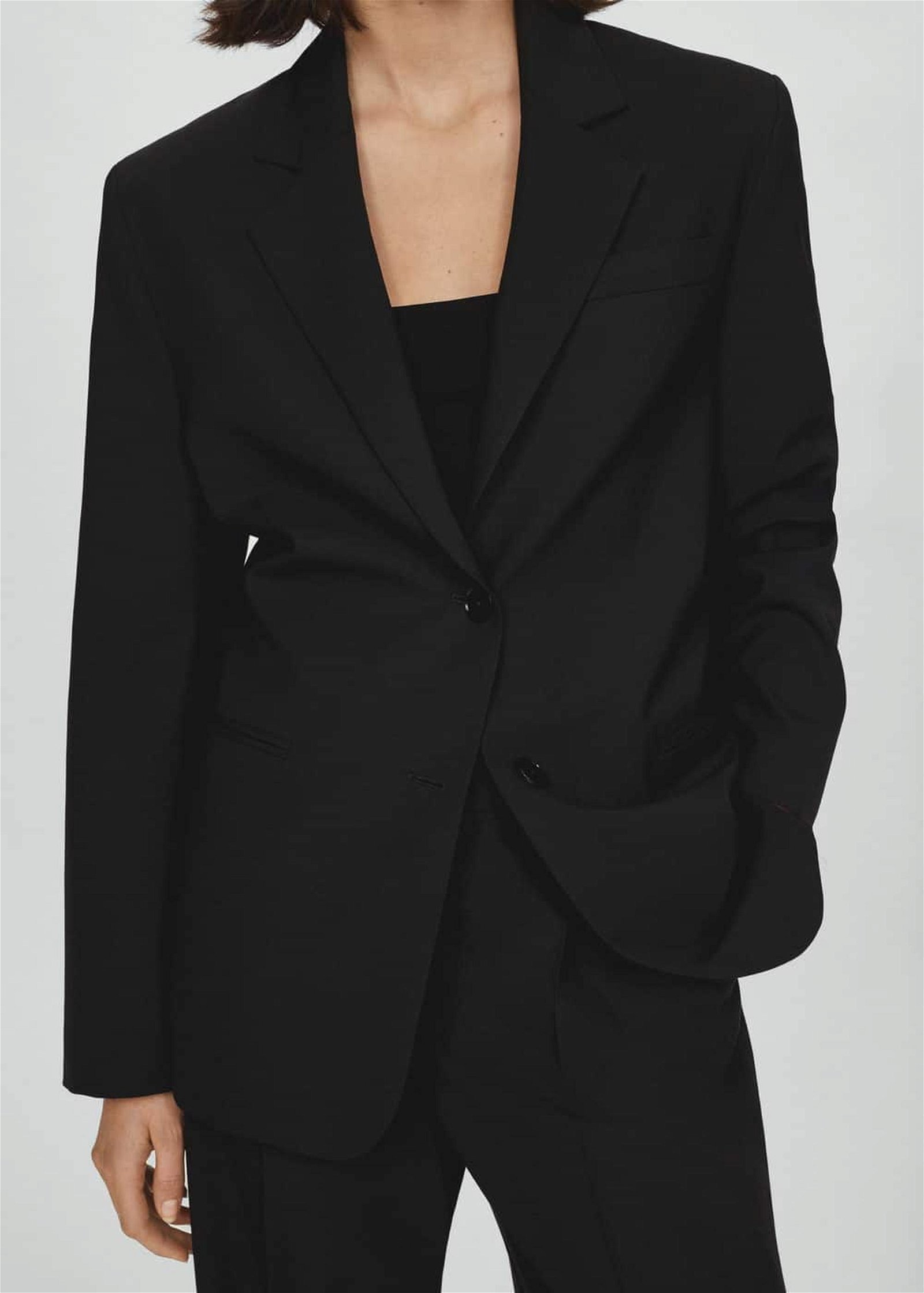 Mango Kadın Düğmeli Blazer Ceket Siyah