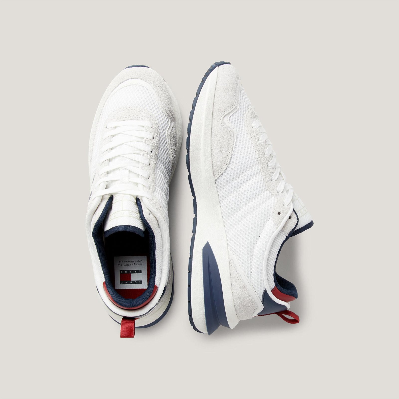 Tommy Jeans Runner Outsole Erkek Mavi-Beyaz Spor Ayakkabı