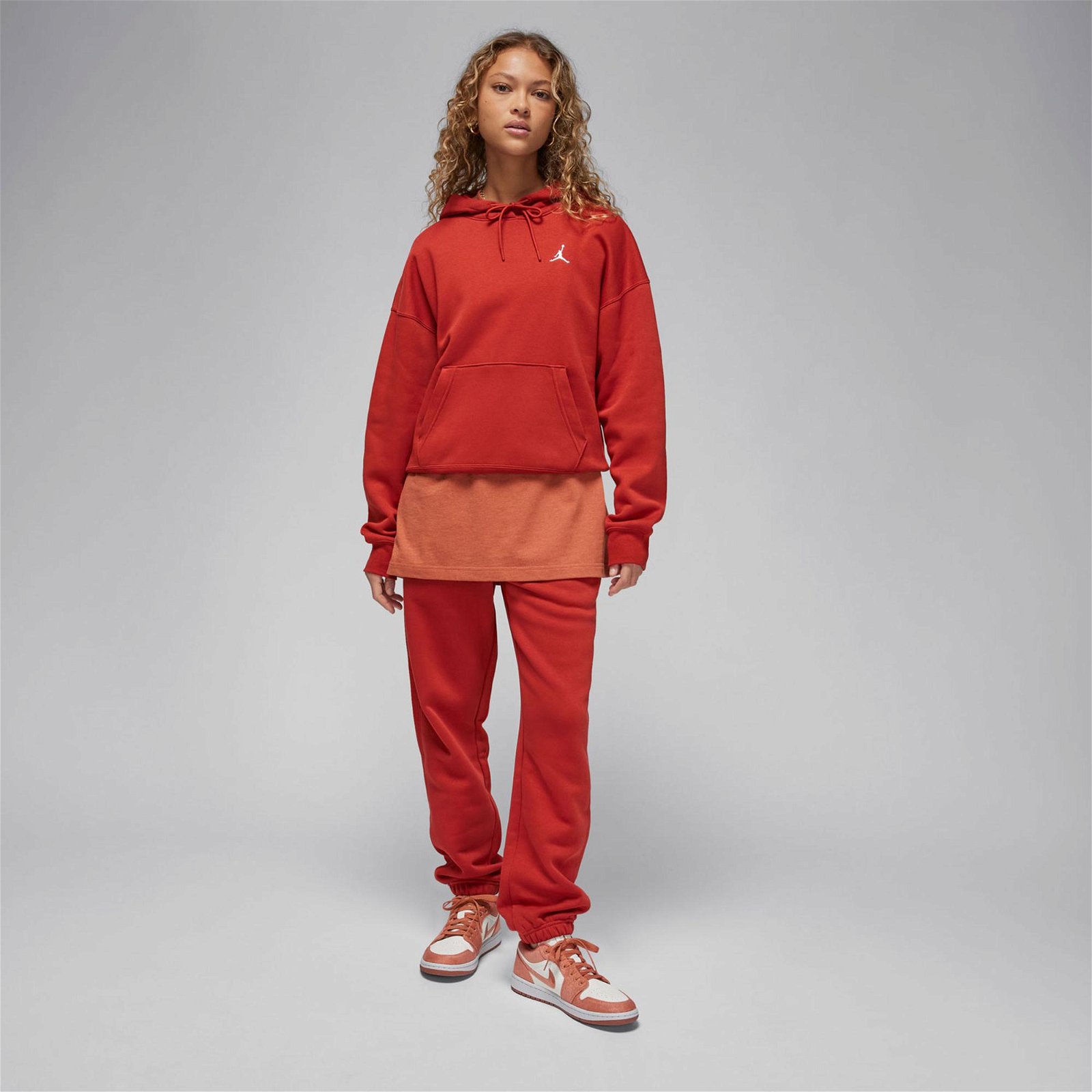Jordan Brooklyn Fleece Kadın Kırmızı Sweatshirt