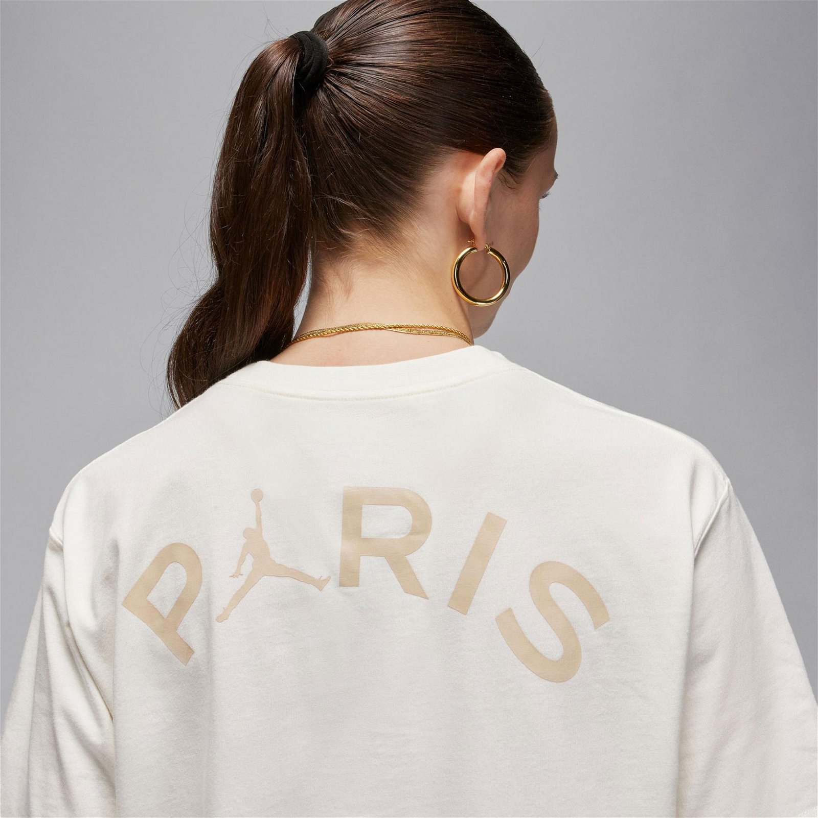 Jordan Paris Saint-Germain Kadın Krem Rengi T-Shirt