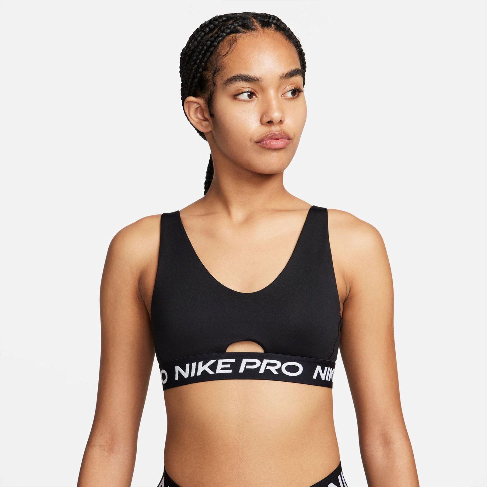 Nike Pro Indy Plunge Kadın Siyah Bra
