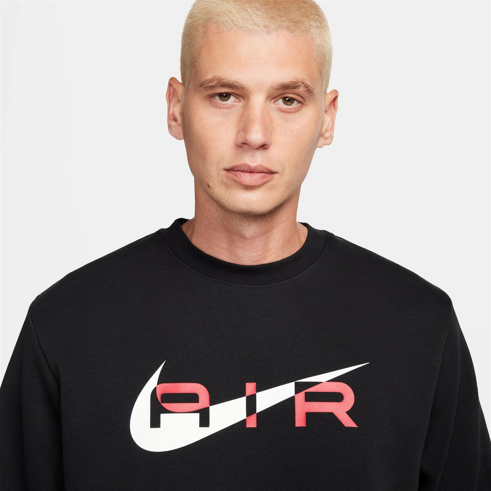 Nike Sportswear Air Fleece Erkek Siyah Sweatshirt