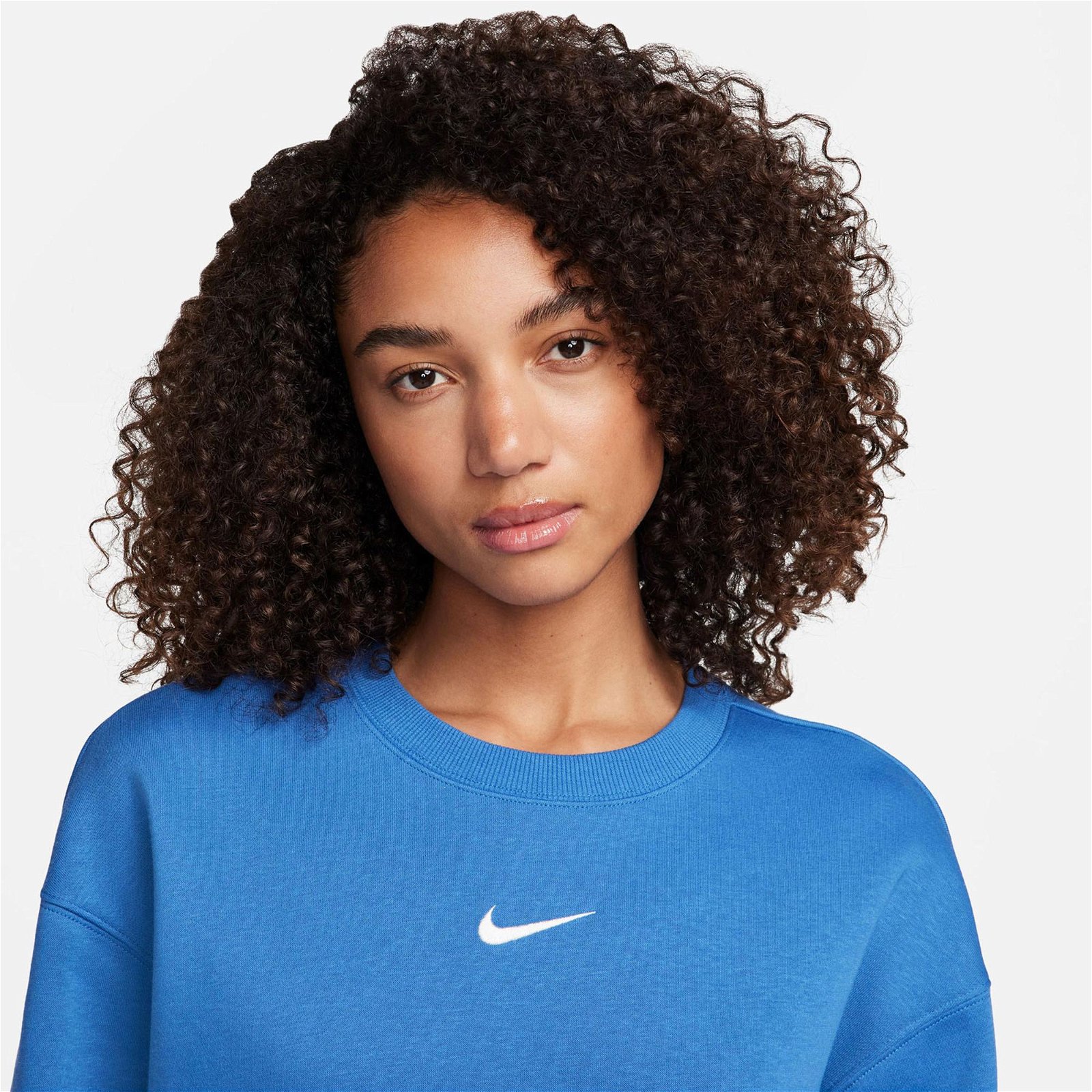 Nike Sportswear Phoenix Fleece Kadın Mavi Sweatshirt