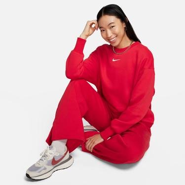  Nike Sportswear Phoenix Fleece Kadın Kırmızı Sweatshirt