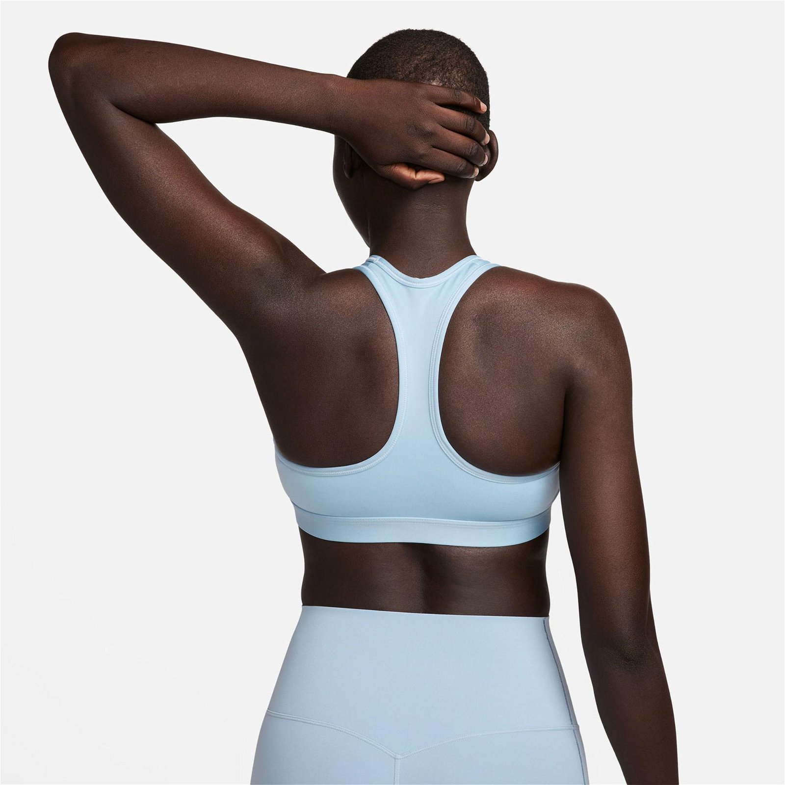 Nike Swoosh Medium Support Kadın Mavi Bra