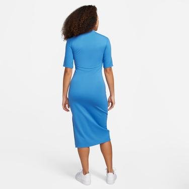  Nike Sportswear Essential Kadın Mavi Elbise