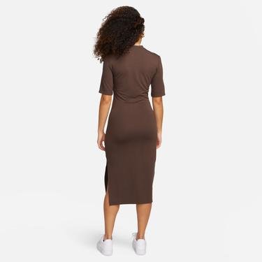  Nike Sportswear Essential Kadın Kahverengi Elbise