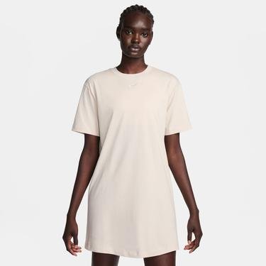  Nike Sportswear Essential Kadın Krem Rengi Elbise