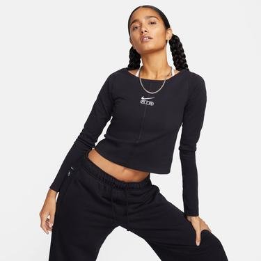  Nike Sportswear Air Kadın Siyah Uzun Kollu T-Shirt