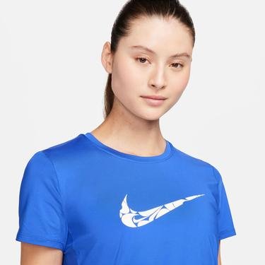  Nike One Swoosh Dri-Fit Kadın Mavi T-Shirt