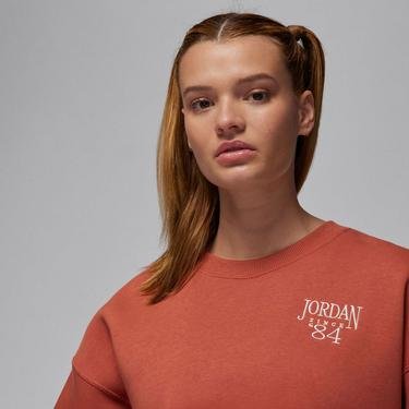  Jordan Brooklyn Fleece Kadın Kahverengi Uzun Kollu T-Shirt