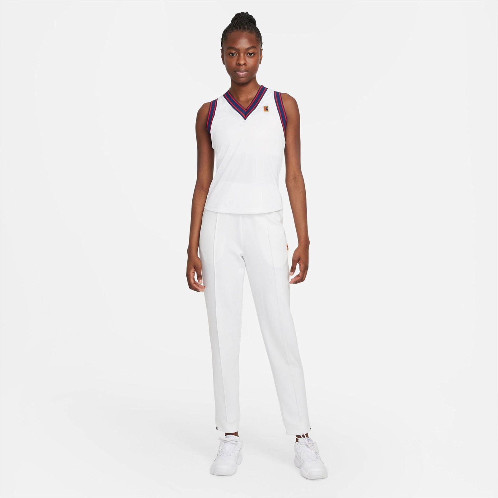 Nike Court Dri-Fit Heritage Kadın Beyaz  Eşofman Altı