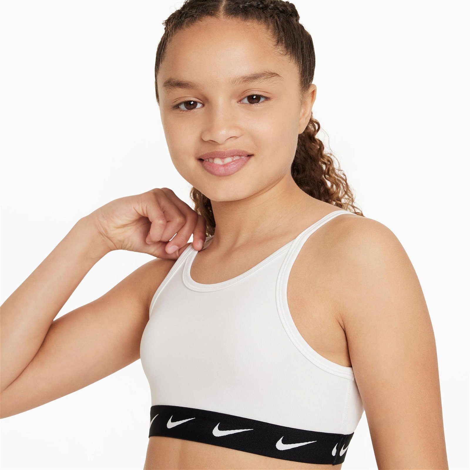 Nike Dri-Fit One Çocuk Beyaz Bra