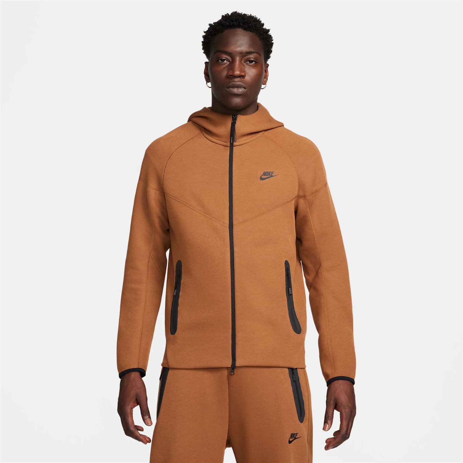 Nike Tech Fleece Erkek Kahverengi Sweatshirt