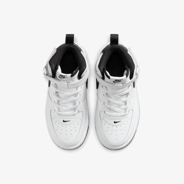  Nike Force 1 Mid SE EasyOn Çocuk Beyaz Spor Ayakkabı