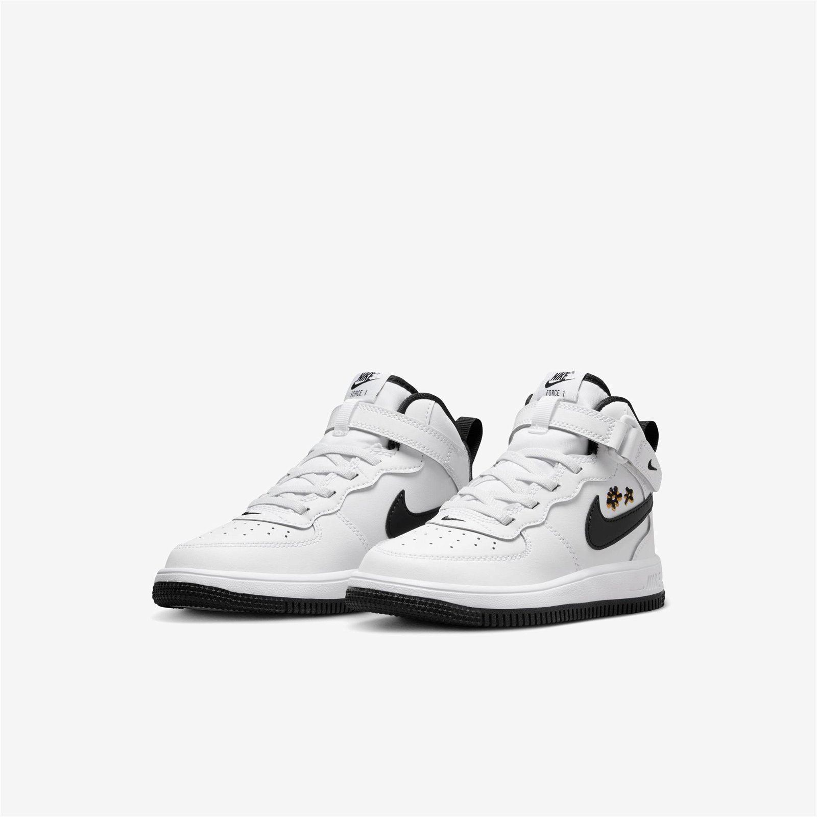 Nike Force 1 Mid SE EasyOn Çocuk Beyaz Spor Ayakkabı