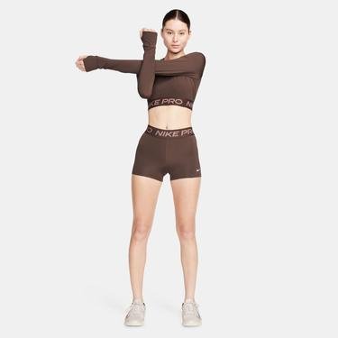  Nike Pro Dri-Fit 365 Kadın Kahverengi Uzun Kollu T-Shirt