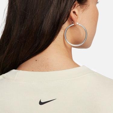  Nike Sportswear Fleece Oversize Kadın Krem Rengi Sweatshirt
