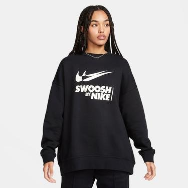  Nike Sportswear Fleece Oversize Kadın Siyah Sweatshirt