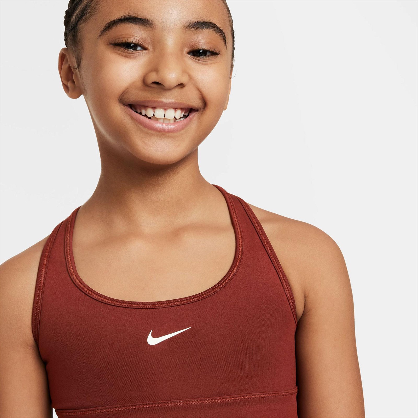 Nike Dri-Fit Swoosh Çocuk Kırmızı Bra