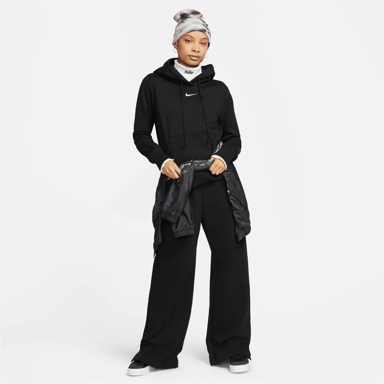 Nike Sportswear Phoenix Fleece Kadın Siyah Sweatshirt