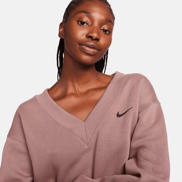  Nike Sportswear Phoenix Fleece Kadın Pembe Uzun Kollu T-Shirt
