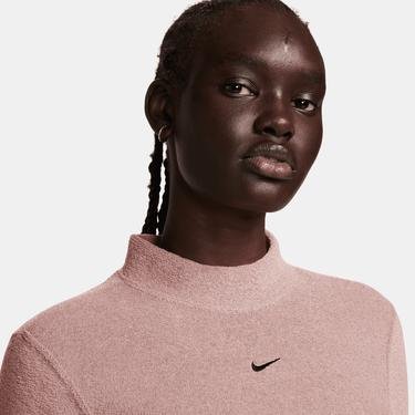  Nike Sportswear Phoenix Plush Kadın Pembe Uzun Kollu T-Shirt