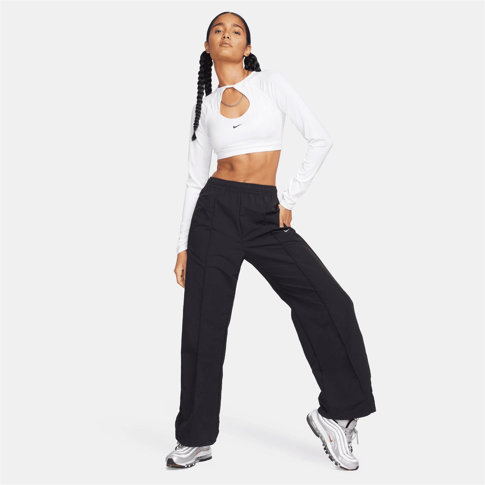Nike Sportswear Everything Wovens Kadın Siyah Eşofman Altı